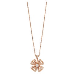 Ciondolo Fiorever in oro rosa 18ct con diamante Bulgari