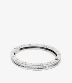 Bulgari B.zero1 Armreif aus 18 Karat Weißgold mit Diamanten