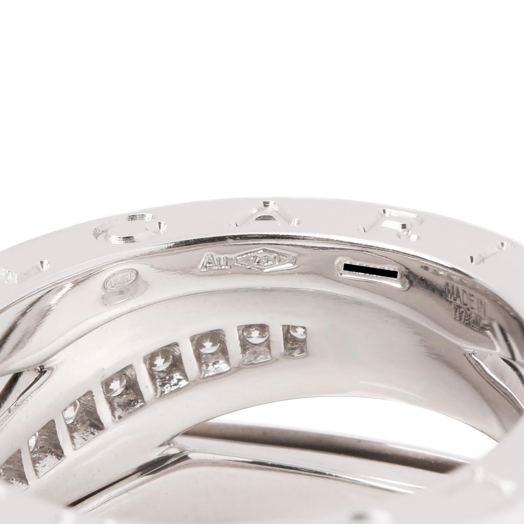 Anillo Leyenda Bulgari Diamante Oro Blanco 18ct B.Zero1 en Bueno estado para la venta en Bishop's Stortford, Hertfordshire