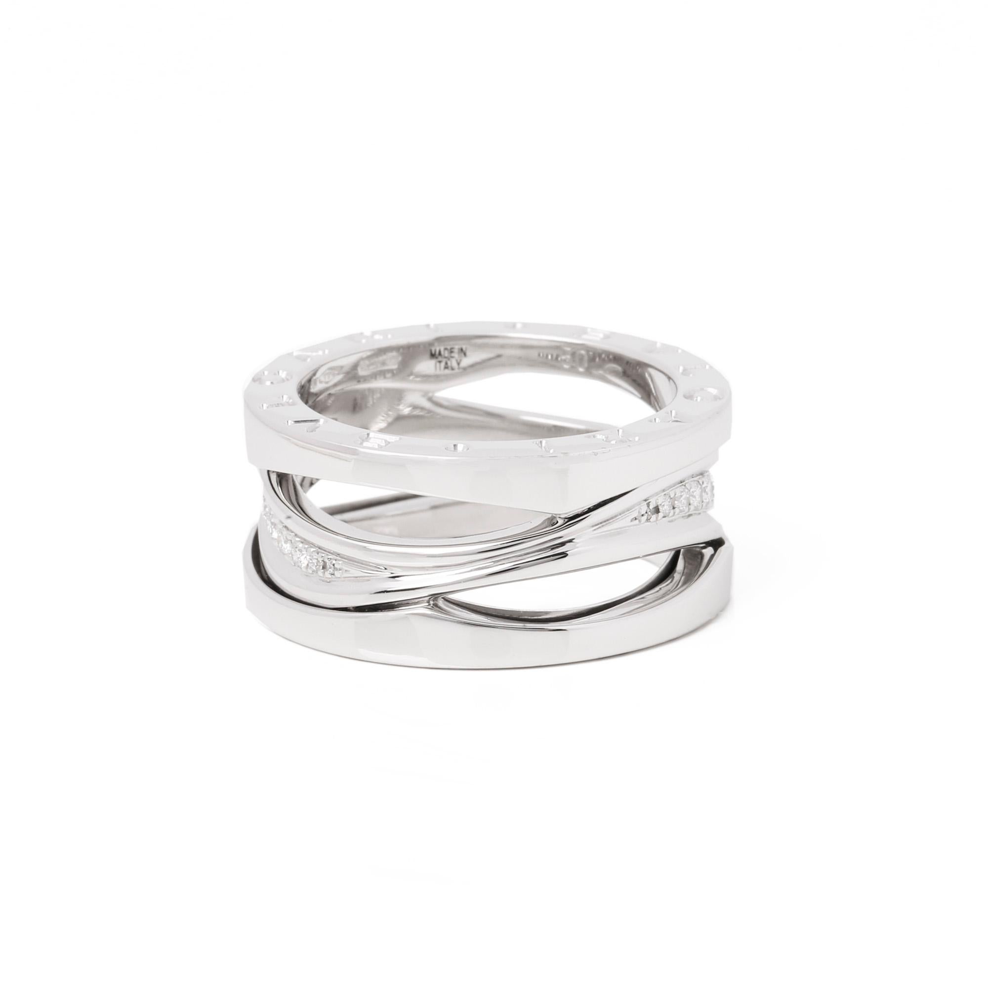 Anillo Leyenda Bulgari Diamante Oro Blanco 18ct B.Zero1 en venta 1