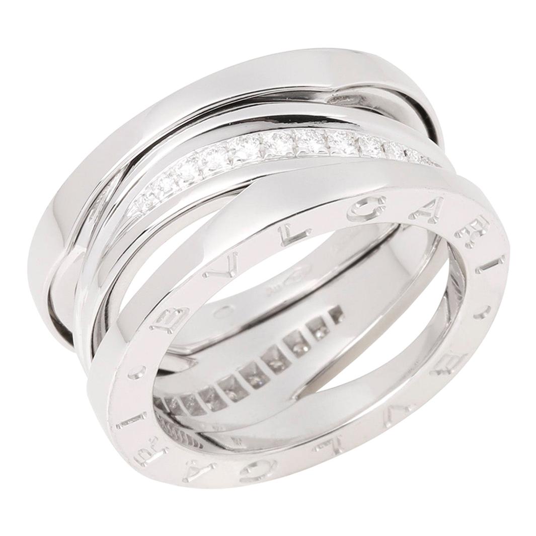 Bulgari Diamond 18ct White Gold B.Zero1 Legend Ring