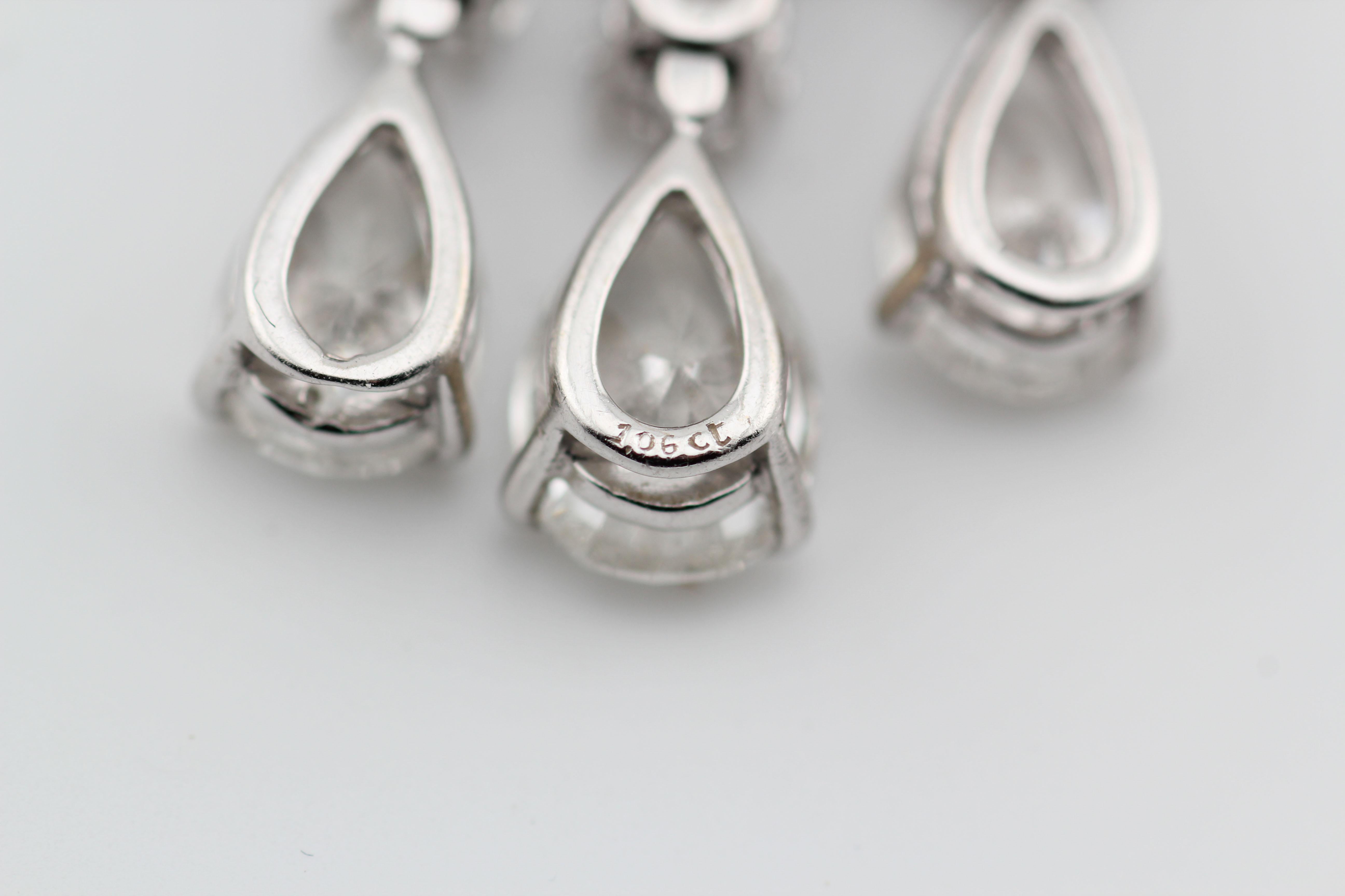 Bulgari Diamond 18k White Gold Chandelier Earrings, Totaling 13.69 Carats 4