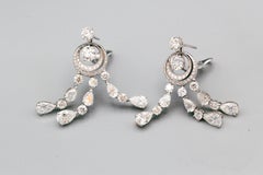 Bulgari Diamond 18k White Gold Chandelier Earrings, Totaling 13.69 Carats
