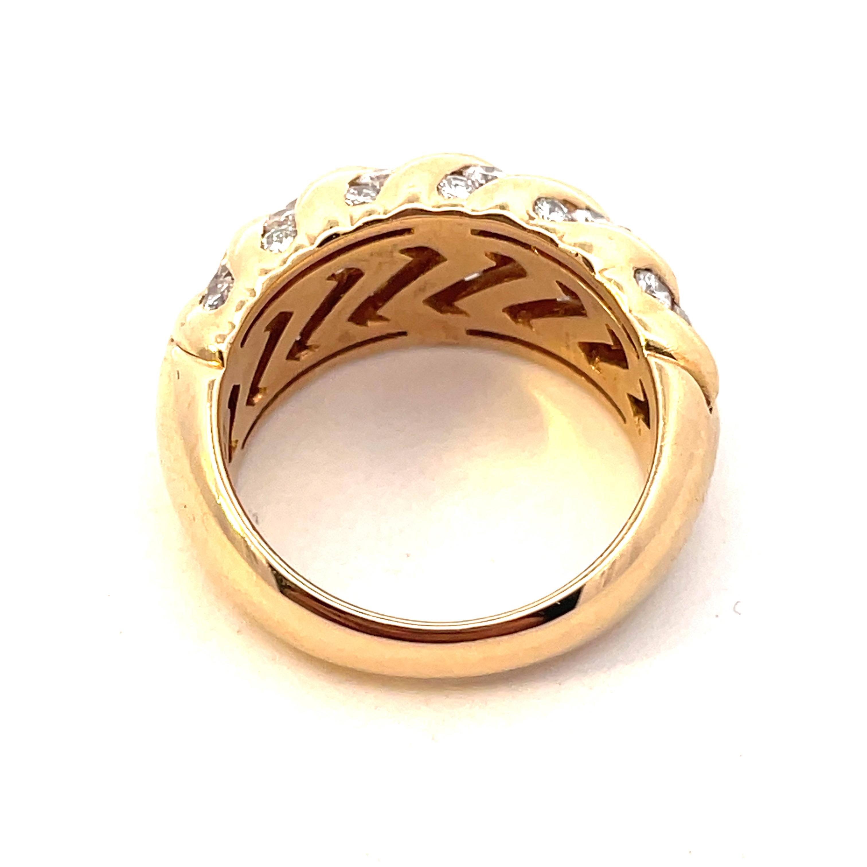 Bulgari Diamond 18kt Gold Spike Ring  In Excellent Condition For Sale In Milano, IT