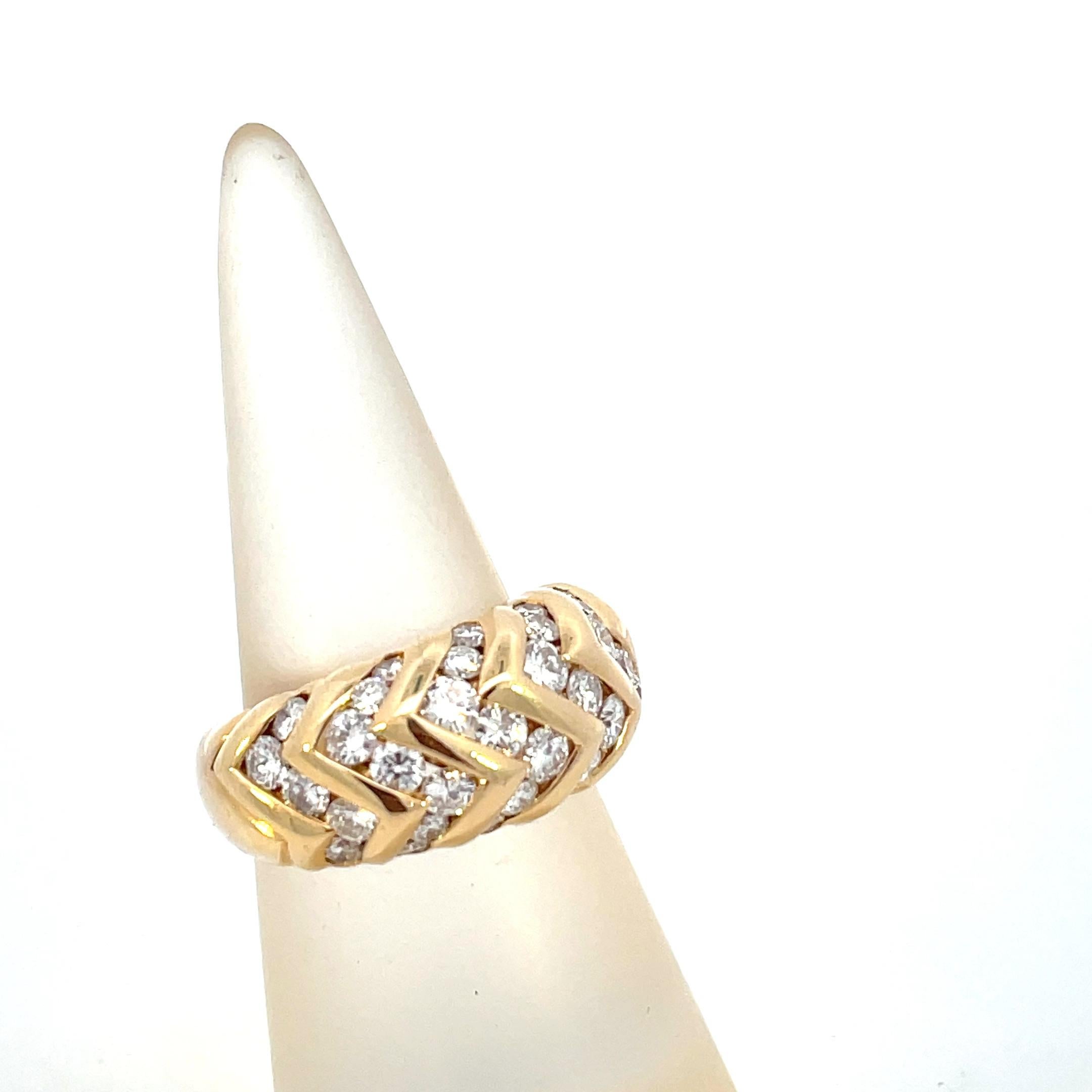 Women's or Men's Bulgari Diamond 18kt Gold Spike Ring  For Sale
