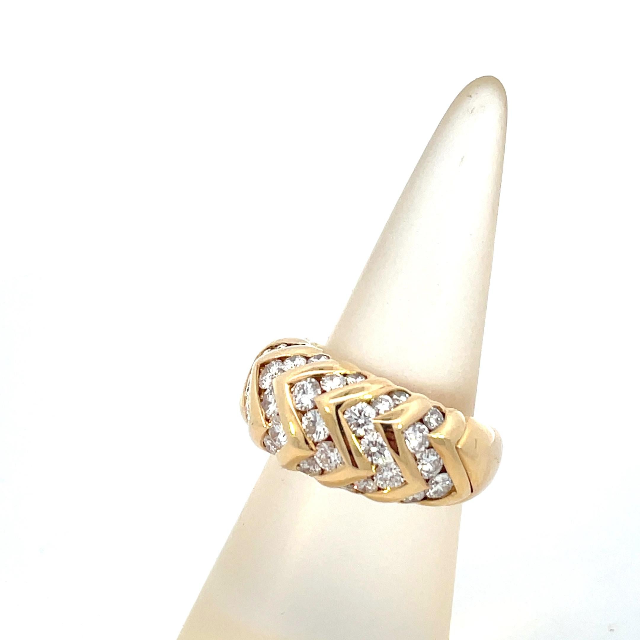 Bulgari Diamant 18kt Gold Spiga Ring  im Angebot 3