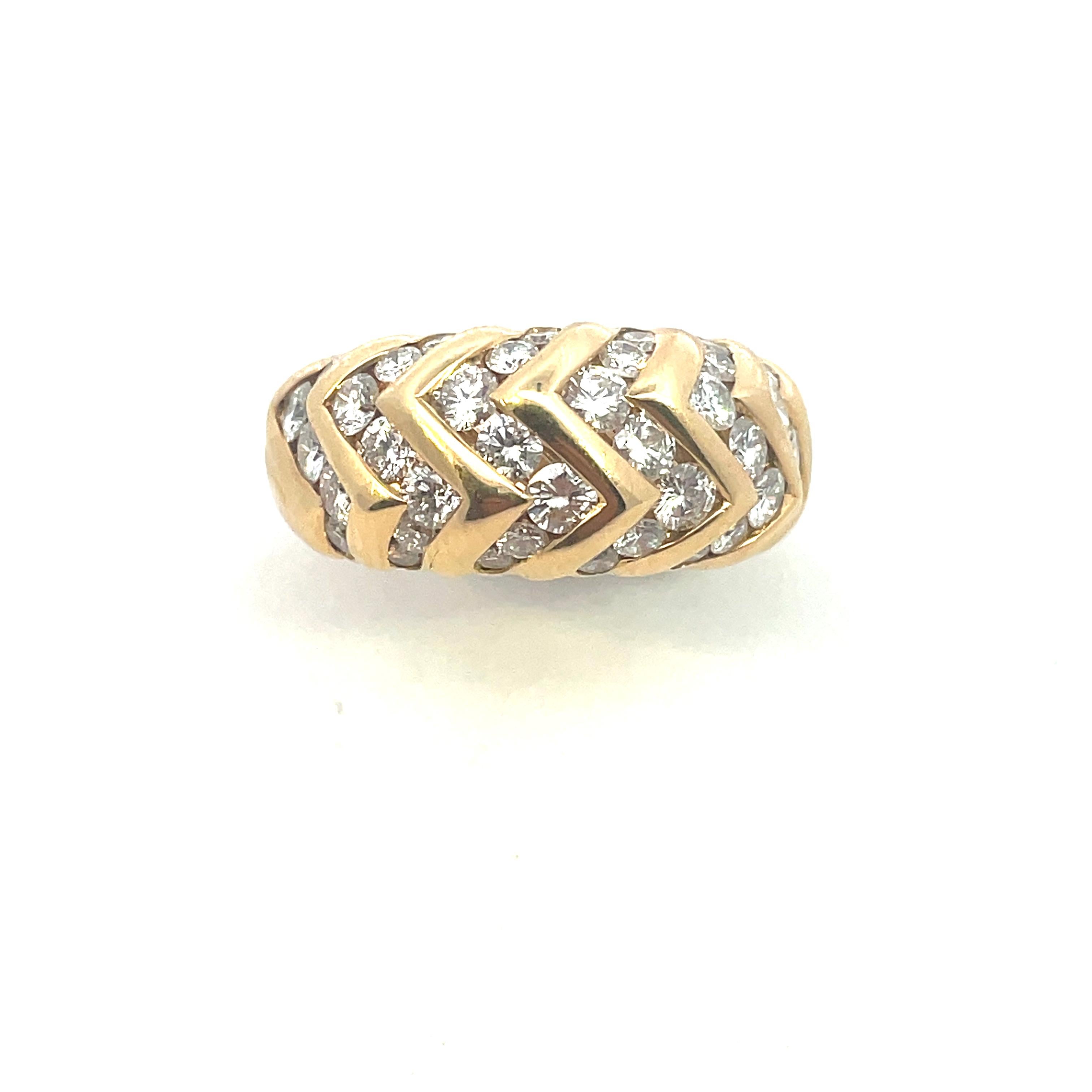 Bulgari Diamond 18kt Gold Spike Ring  For Sale 2