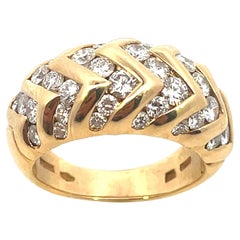 Bulgari Diamond 18kt Gold Spike Ring 
