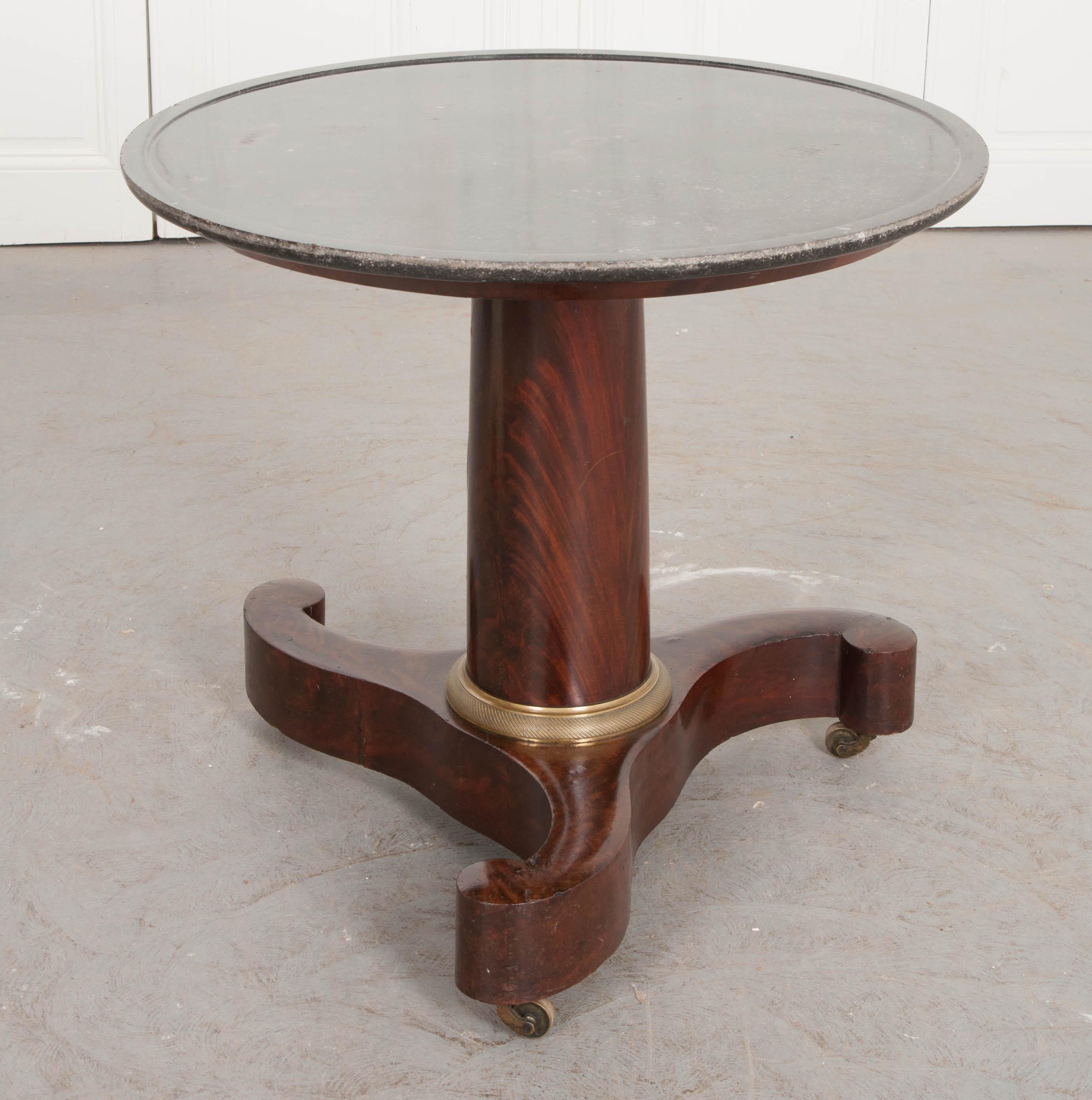 French 19th Century Mahogany Empire Pedestal Table 5