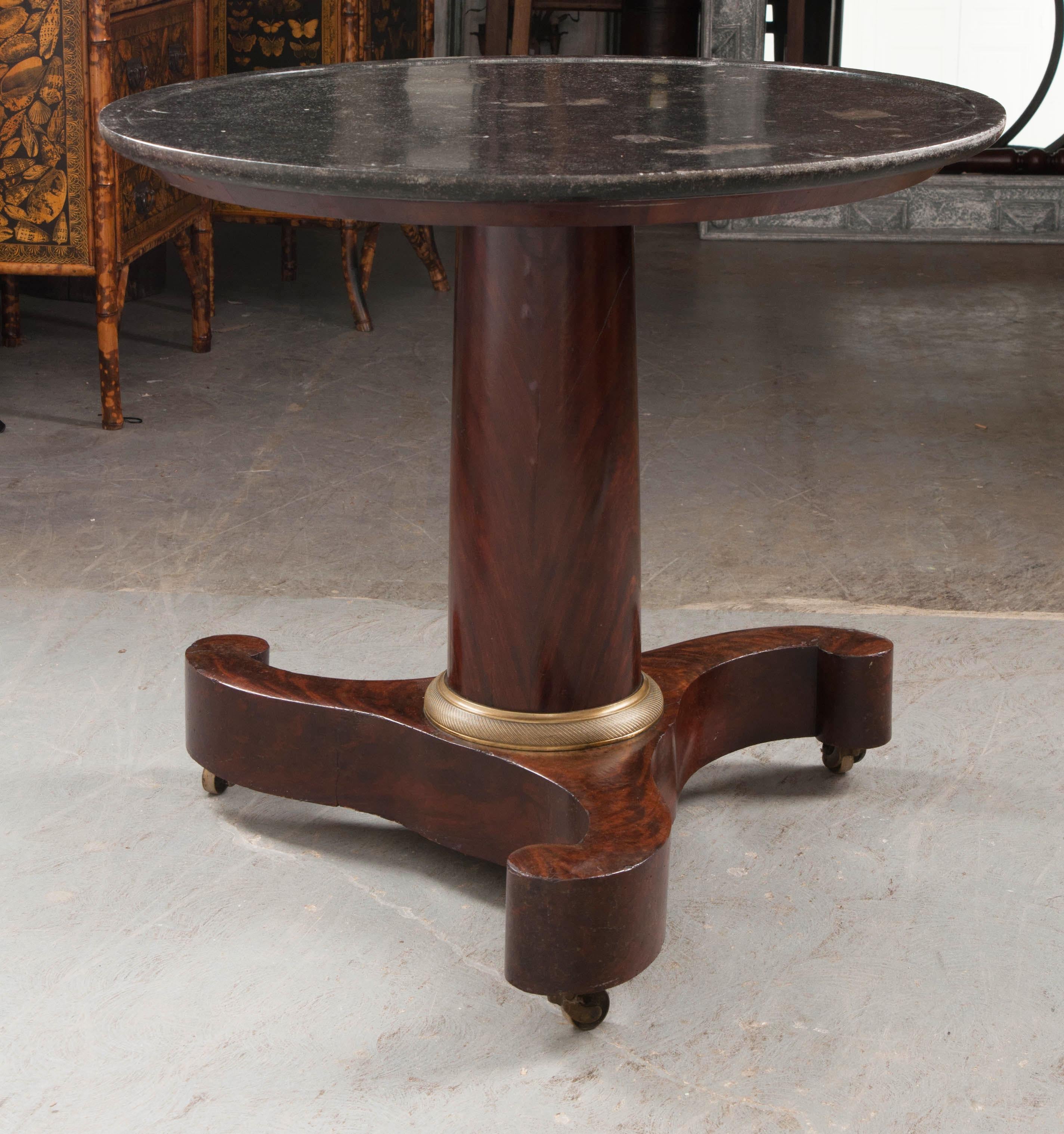 French 19th Century Mahogany Empire Pedestal Table 7
