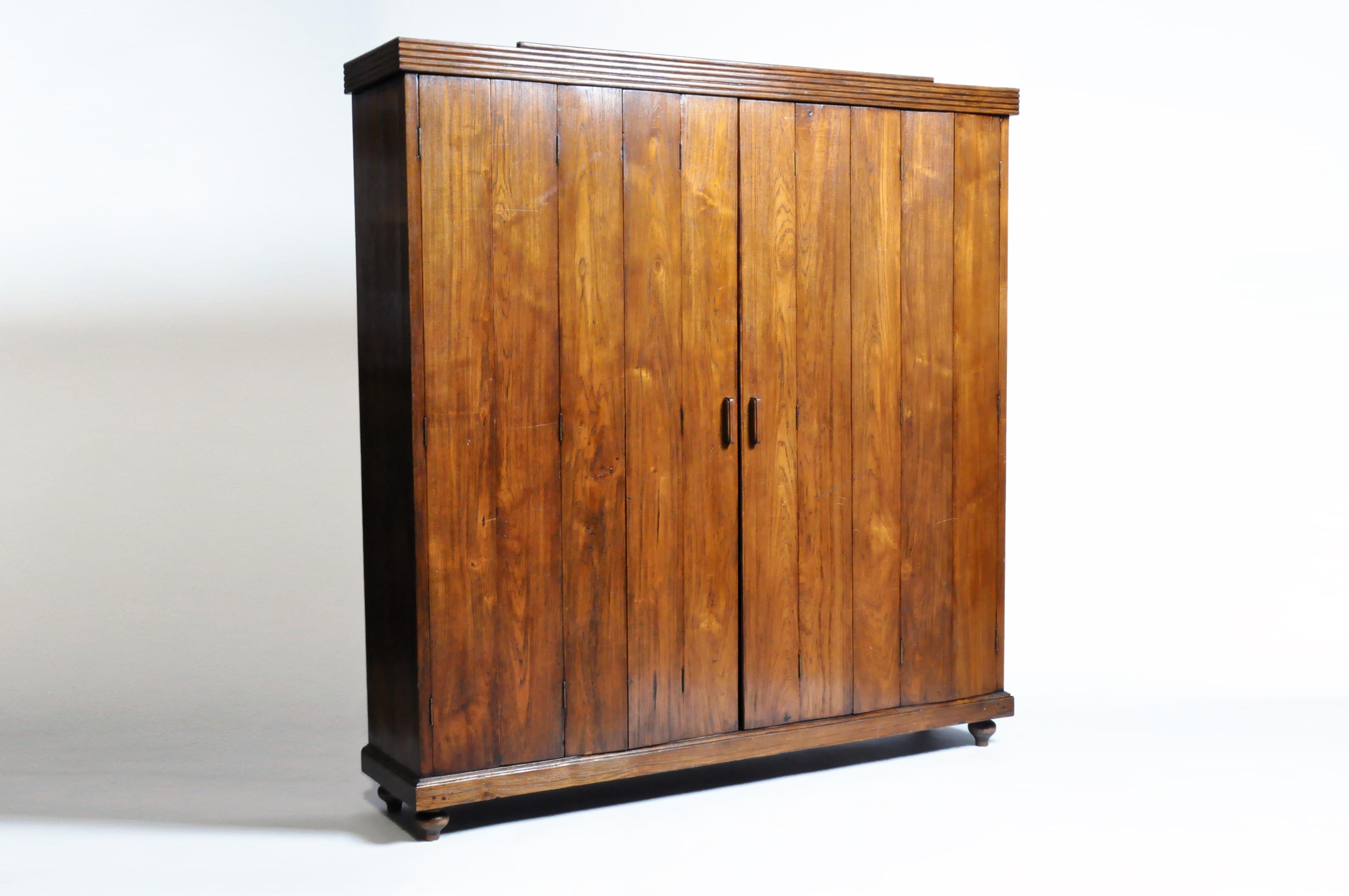 Art Deco Cabinet with Five-Panel Folding Doors from Burma 8