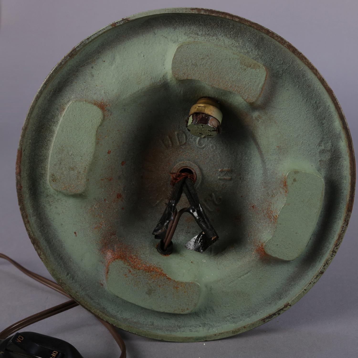 French Reverse Painted Rainaud Figural Rare Form Bouillotte Table Lamp 6