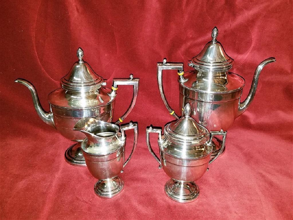 19th Century Frank M Whiting & Co Aesthetic Movement Sterling Service, Set of 4 8