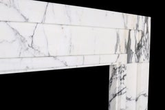 Stylish, Elegant Grand Bolection Fireplace Surround in Italian Arabescato Marble