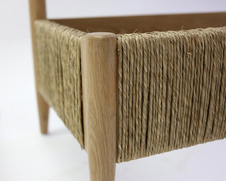 QueenSize Rush Wrapped Bed with Side Rails and Foot Rail For Sale at