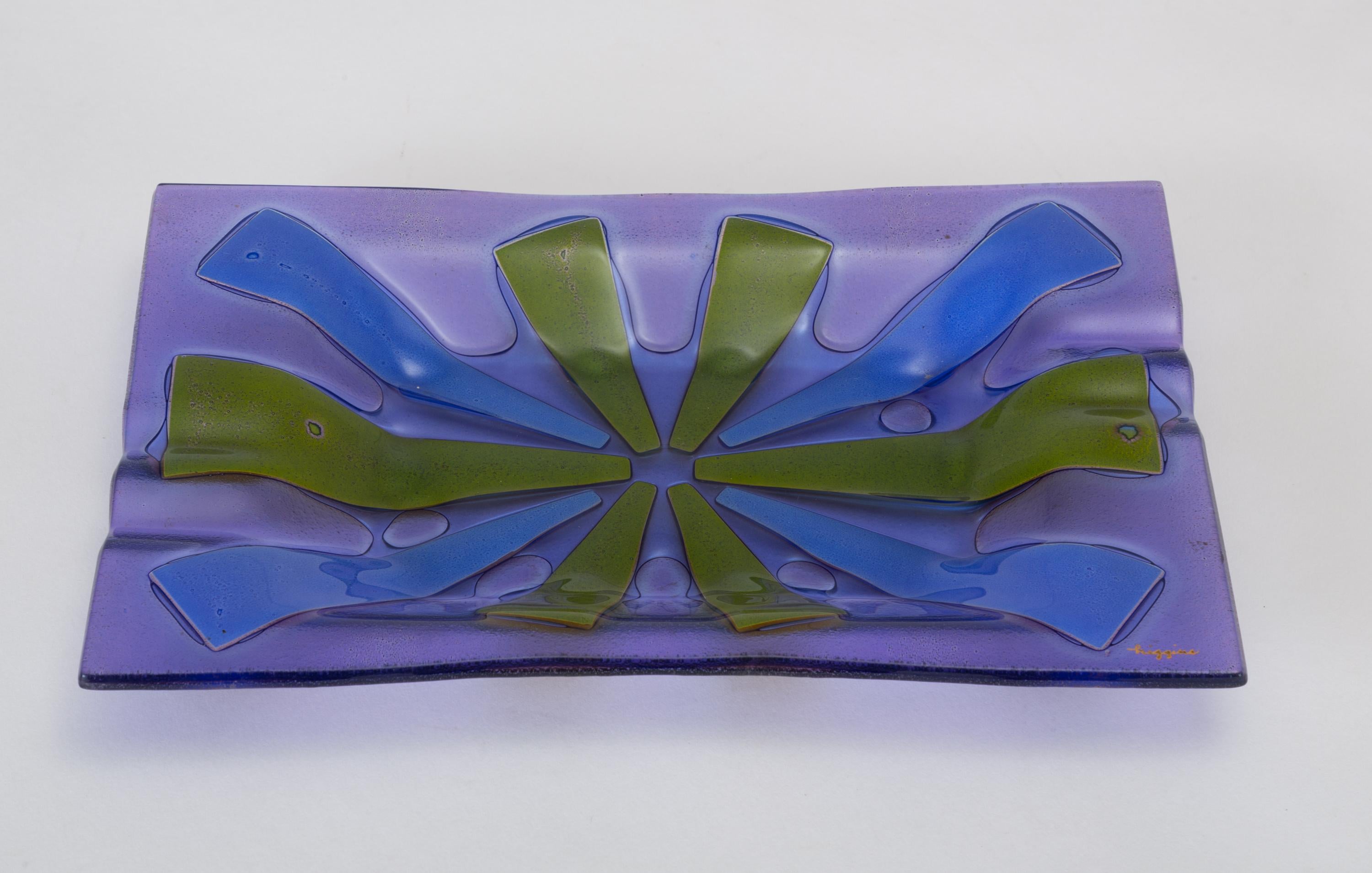 higgins glass ashtray