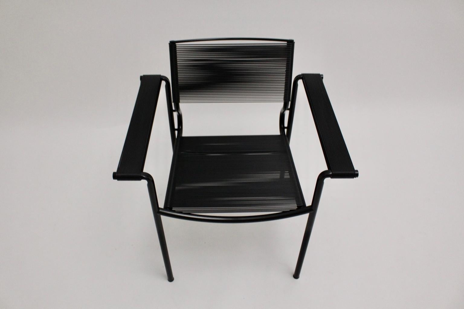 20th Century Black Vintage Spaghetti Armchair by Giandomenico Belotti for Alias, Italy, 1980s For Sale