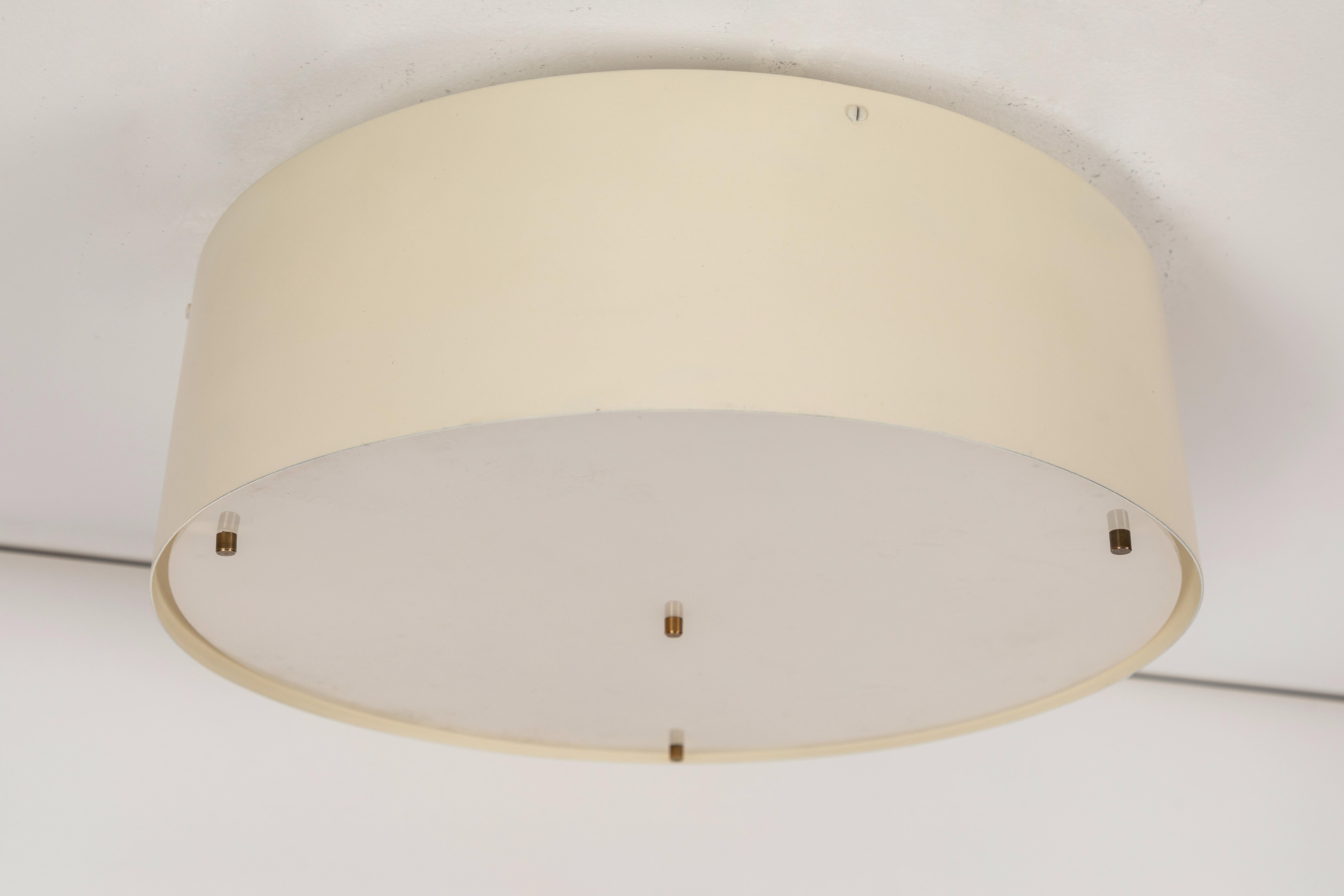 French Large 1950s Jacques Biny Wall or Ceiling Light for Luminalite