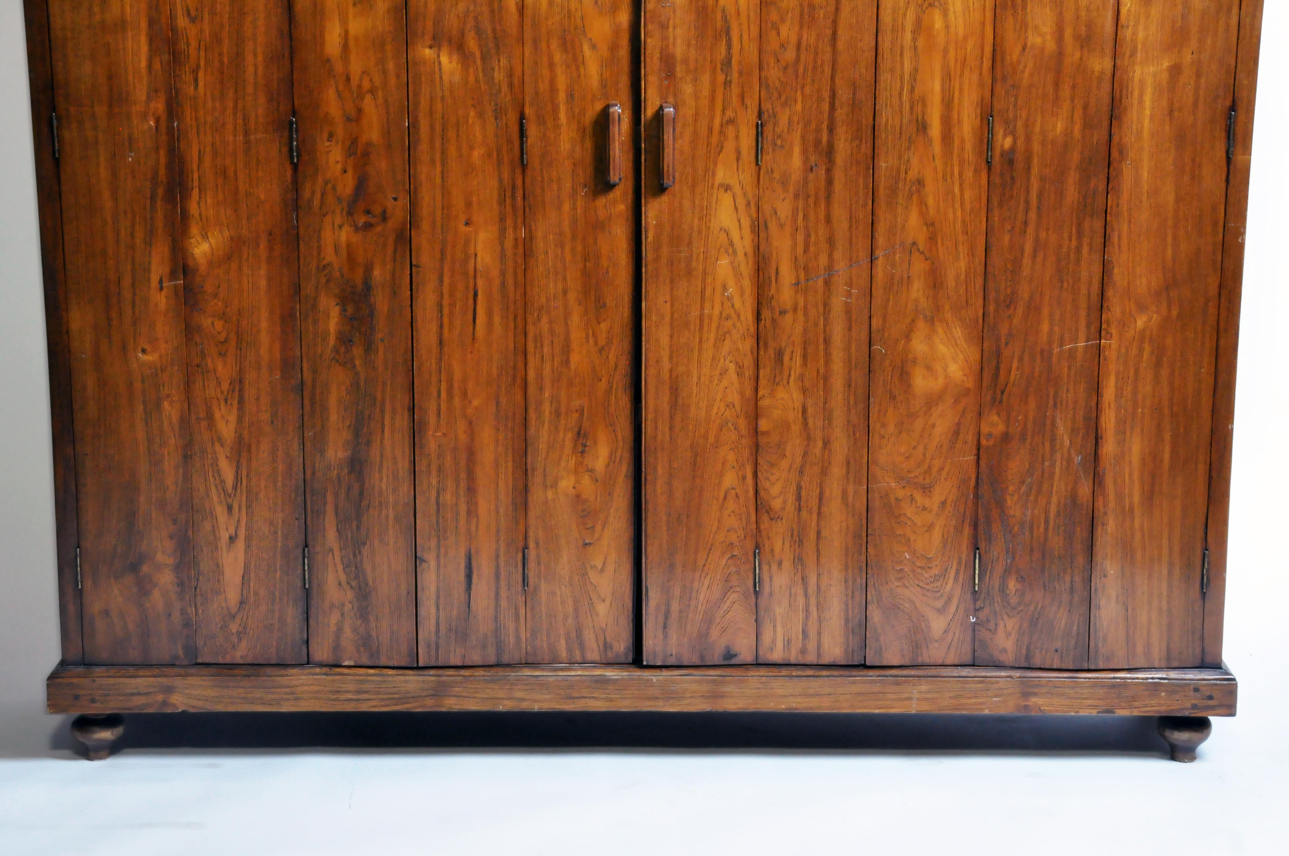 Art Deco Cabinet with Five-Panel Folding Doors from Burma In Good Condition In Chicago, IL