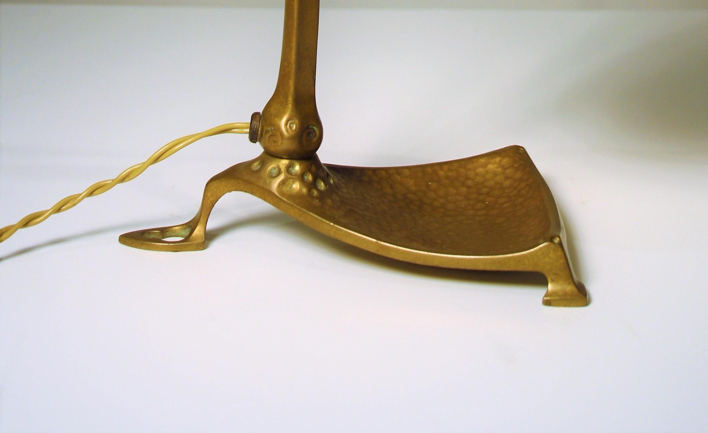 Early 20th Century Friedrich Adler Bronze Table Lamp, Art Nouveau, 1900s
