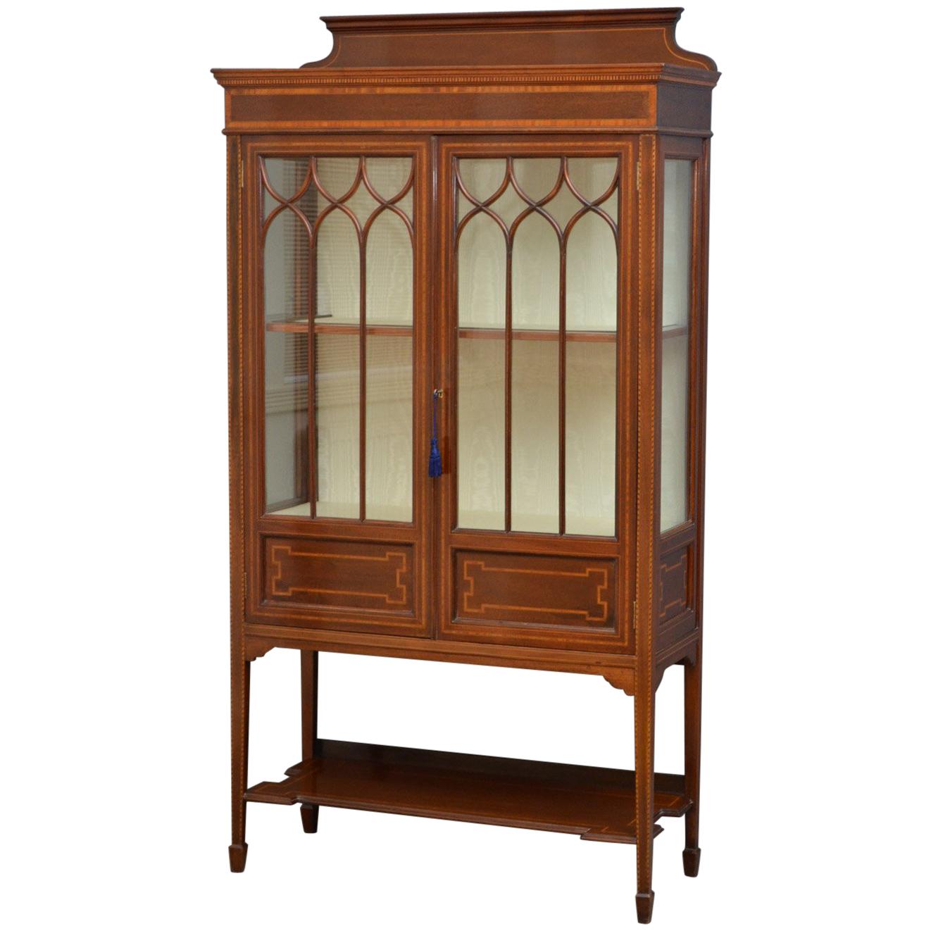 Small Mahogany Display at 1stdibs