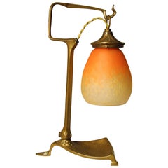 Friedrich Adler Bronze Table Lamp, Art Nouveau, 1900s