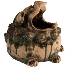 19th Century Ceramic Shishi Lion Hand Warmer, Japan