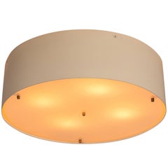 Large 1950s Jacques Biny Wall or Ceiling Light for Luminalite