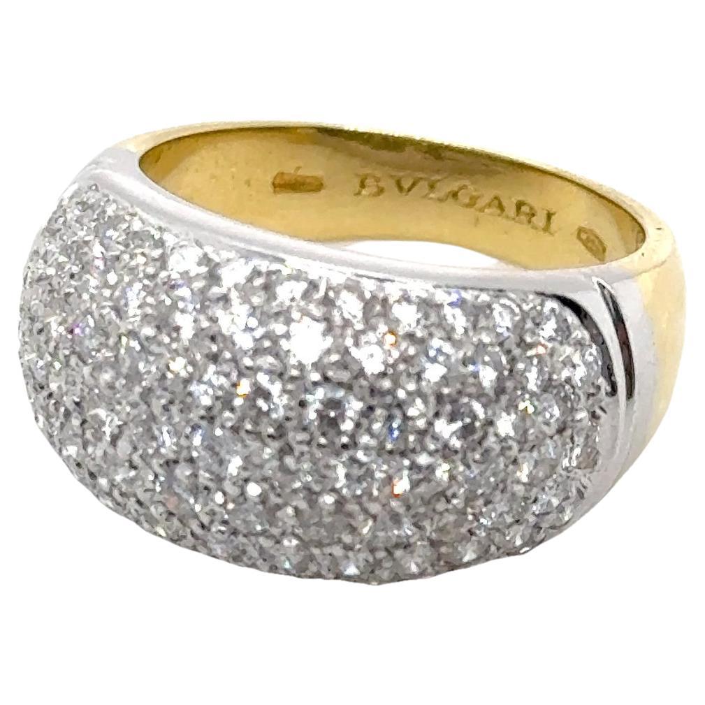 Bulgari diamond Bombe ring set with 1.60ct For Sale