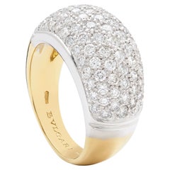 Bague bombée Bulgari sertie de diamants de 1,60 carat