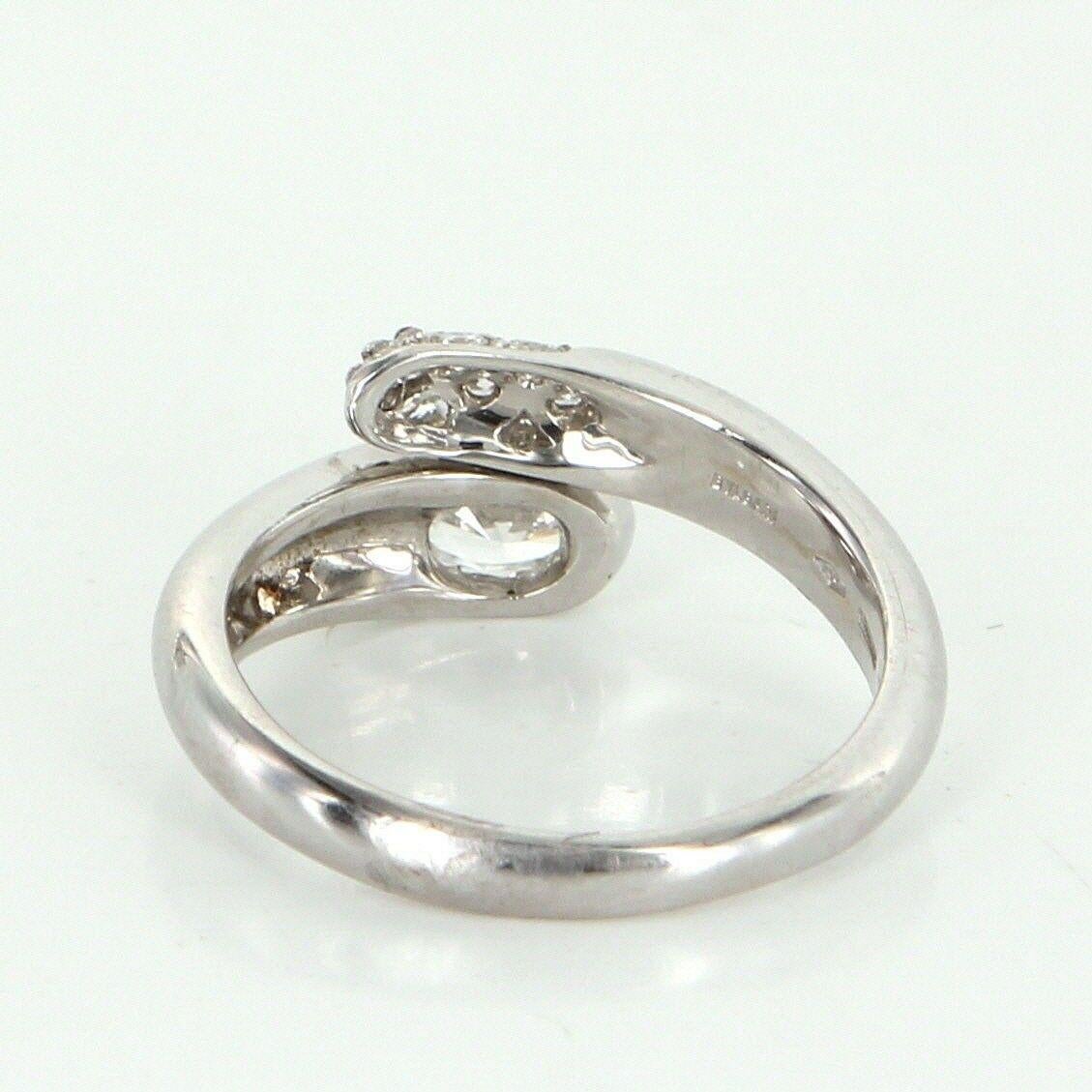 Bulgari Diamond Bypass Ring Estate 18 Karat Gold Designer Pre Owned Jewelry In Excellent Condition In Torrance, CA