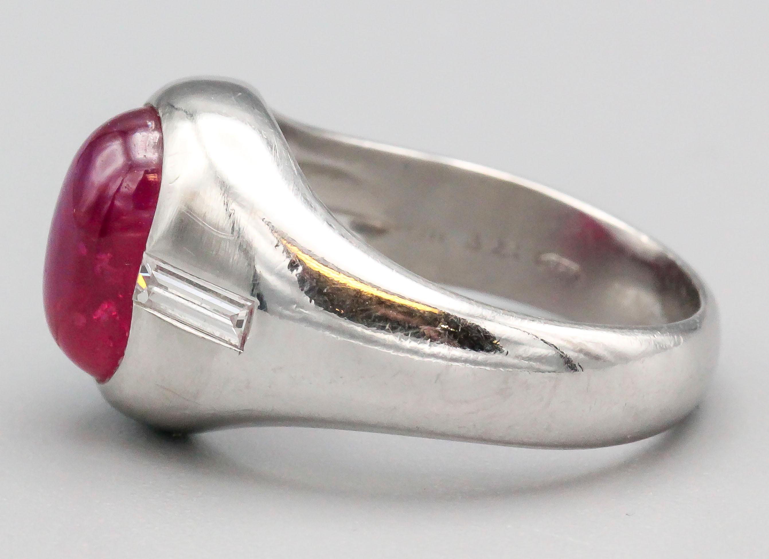 ruby cabochon ring