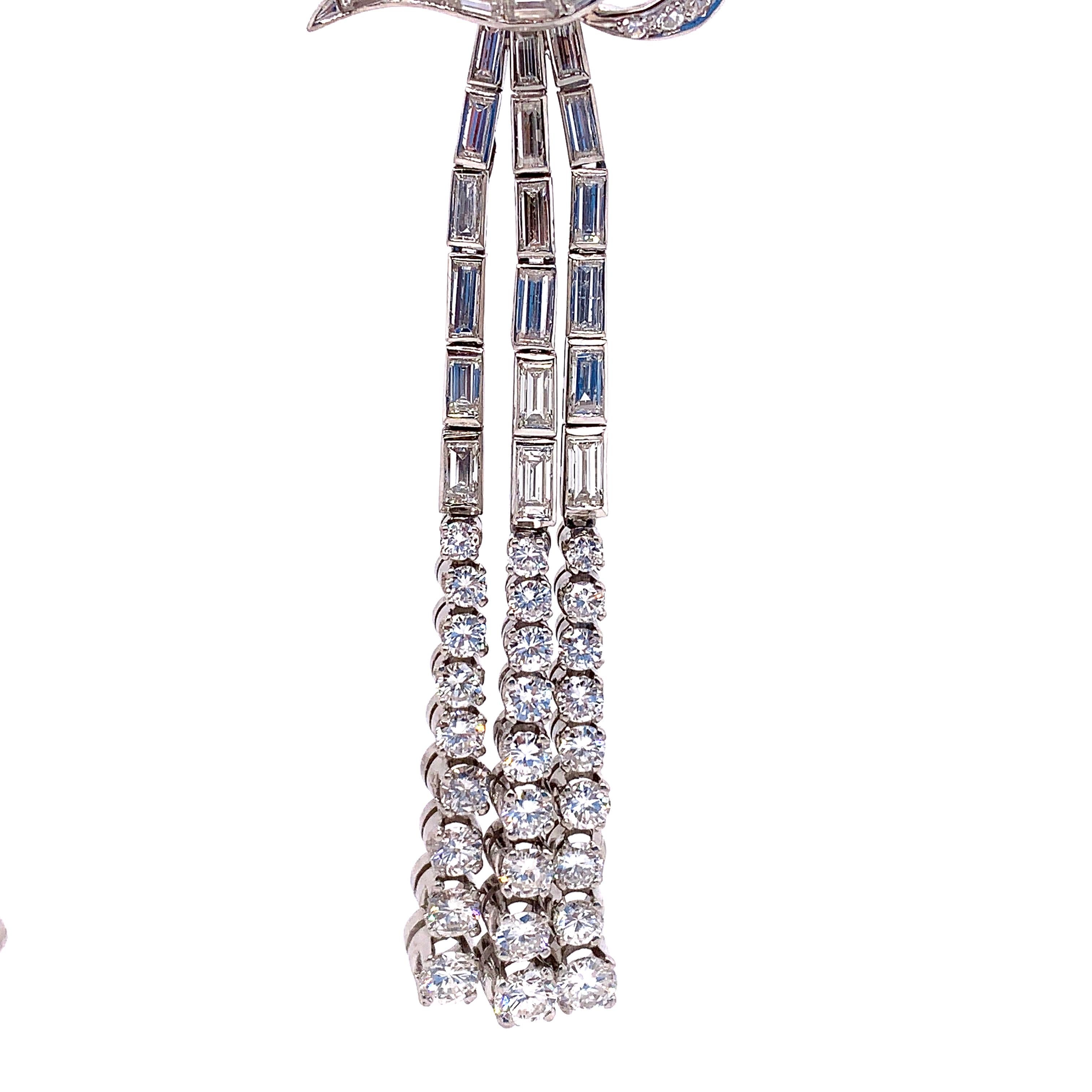 Round Cut BVLGARI Diamond Chandelier Earrings For Sale