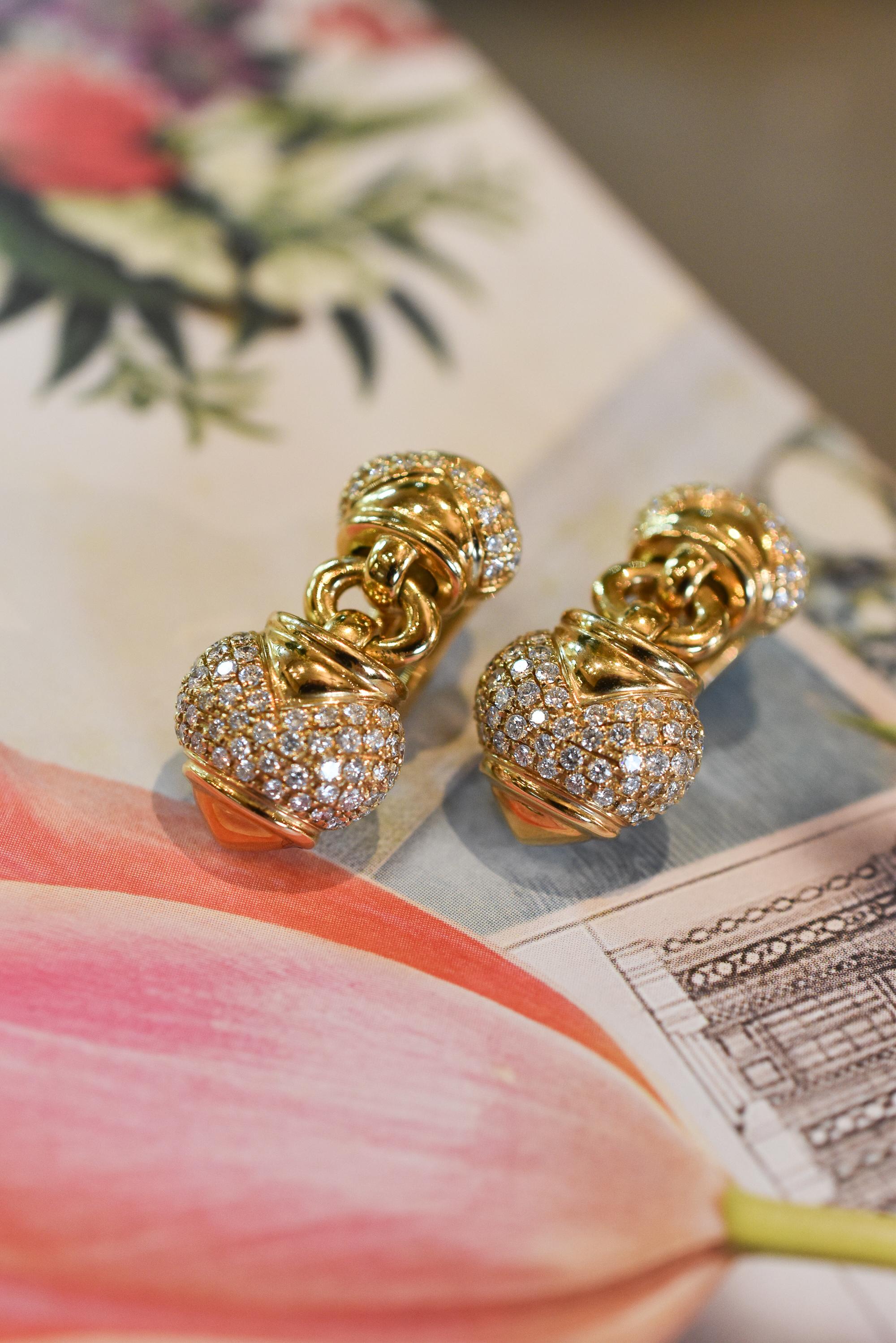 Women's Bulgari Diamond ‘Chandra’ Drop Earrings