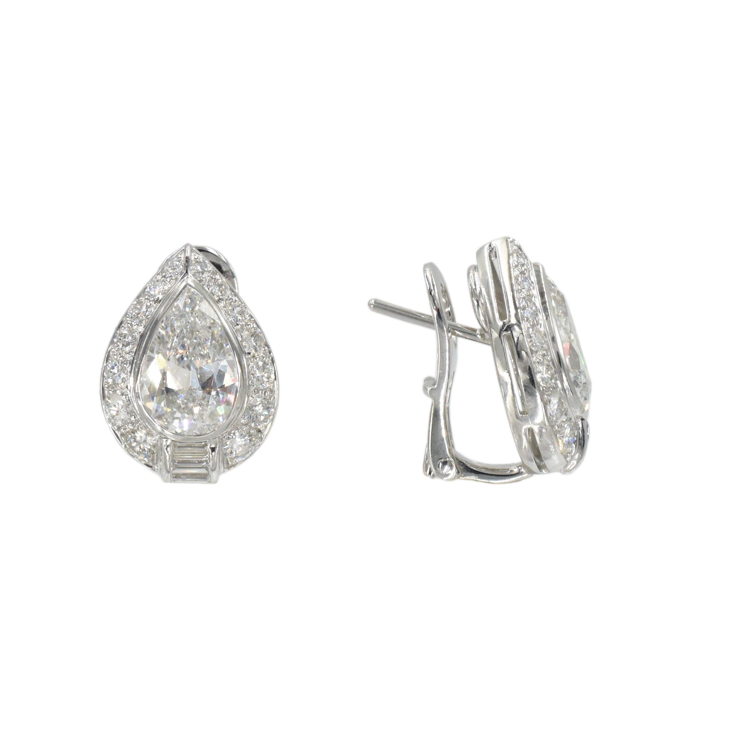 Pear Cut Bvlgari Diamond Earrings