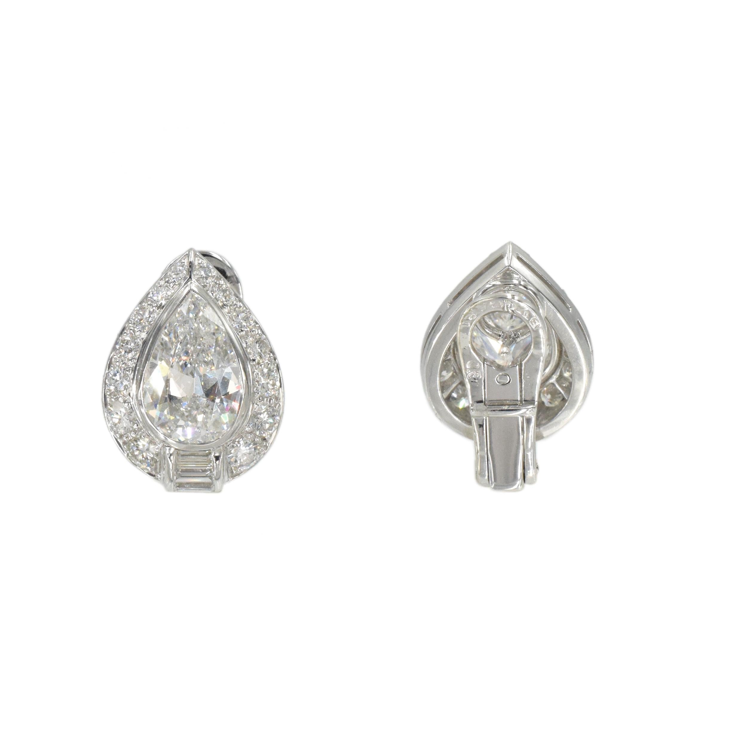 Bvlgari Diamond Earrings In Excellent Condition In New York, NY
