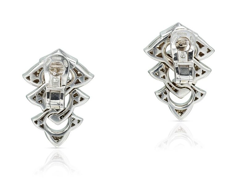Women's Bulgari Diamond Earrings in 18K Gold For Sale