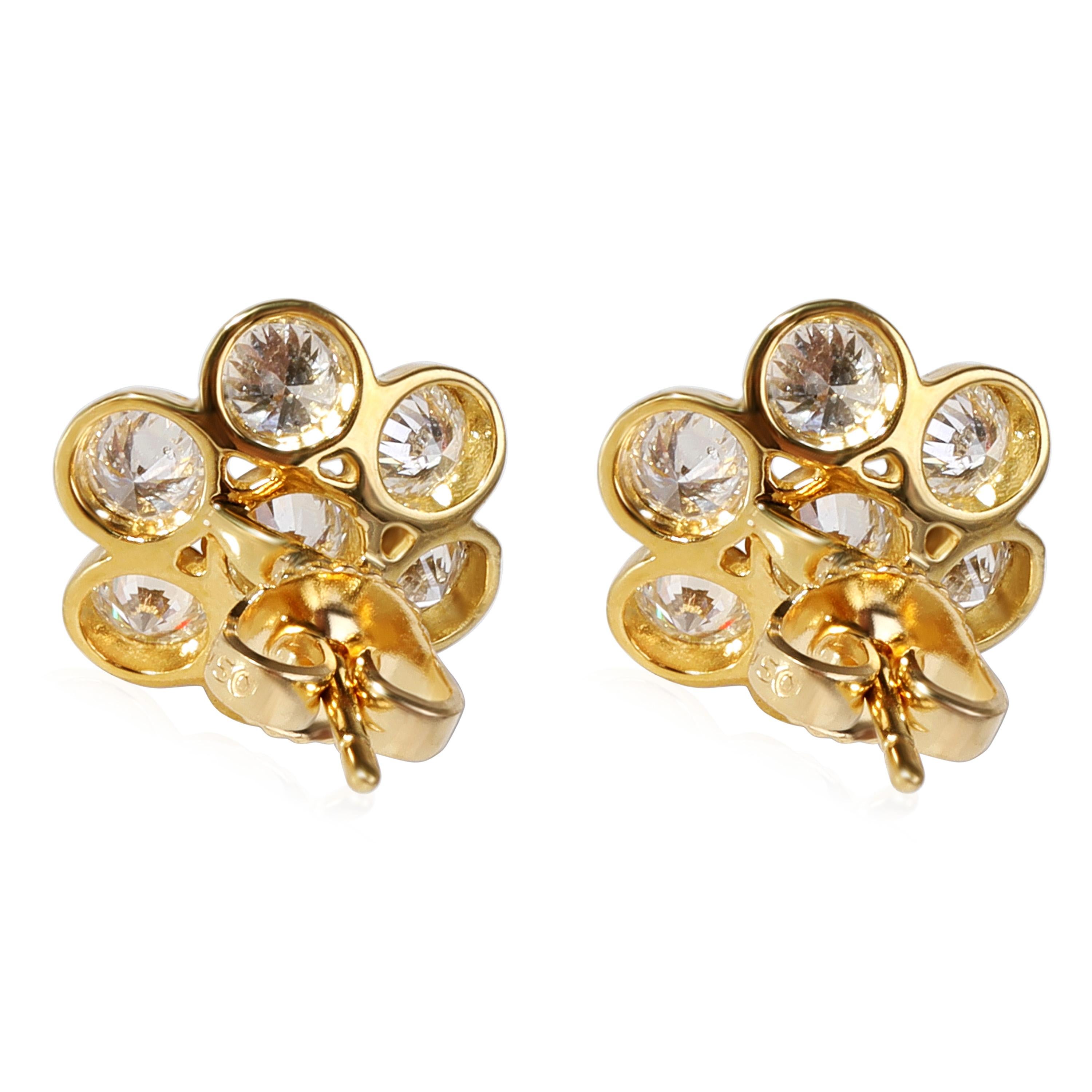 Bulgari Diamant-Ohrringe aus 18 Karat Gelbgold mit 3 Karat im Zustand „Hervorragend“ in New York, NY