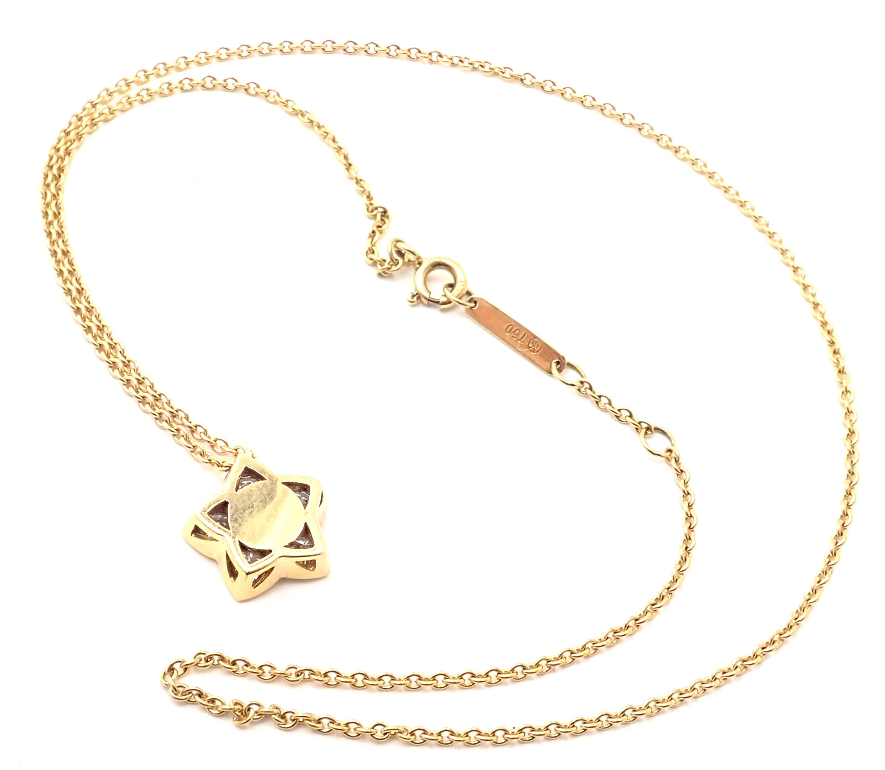 Bulgari Diamond Flower Yellow Gold Pendant Necklace 3