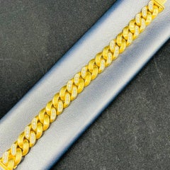 Bracciale Bulgari con catena di diamanti in oro anni '70