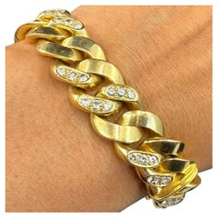 Bulgari Diamond Gold Chain bracelet 1970's