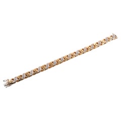 Bulgari Diamond Gold Curb Link Bracelet