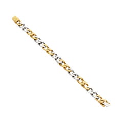 Bulgari Diamond Gold Curb Link Vintage Armband