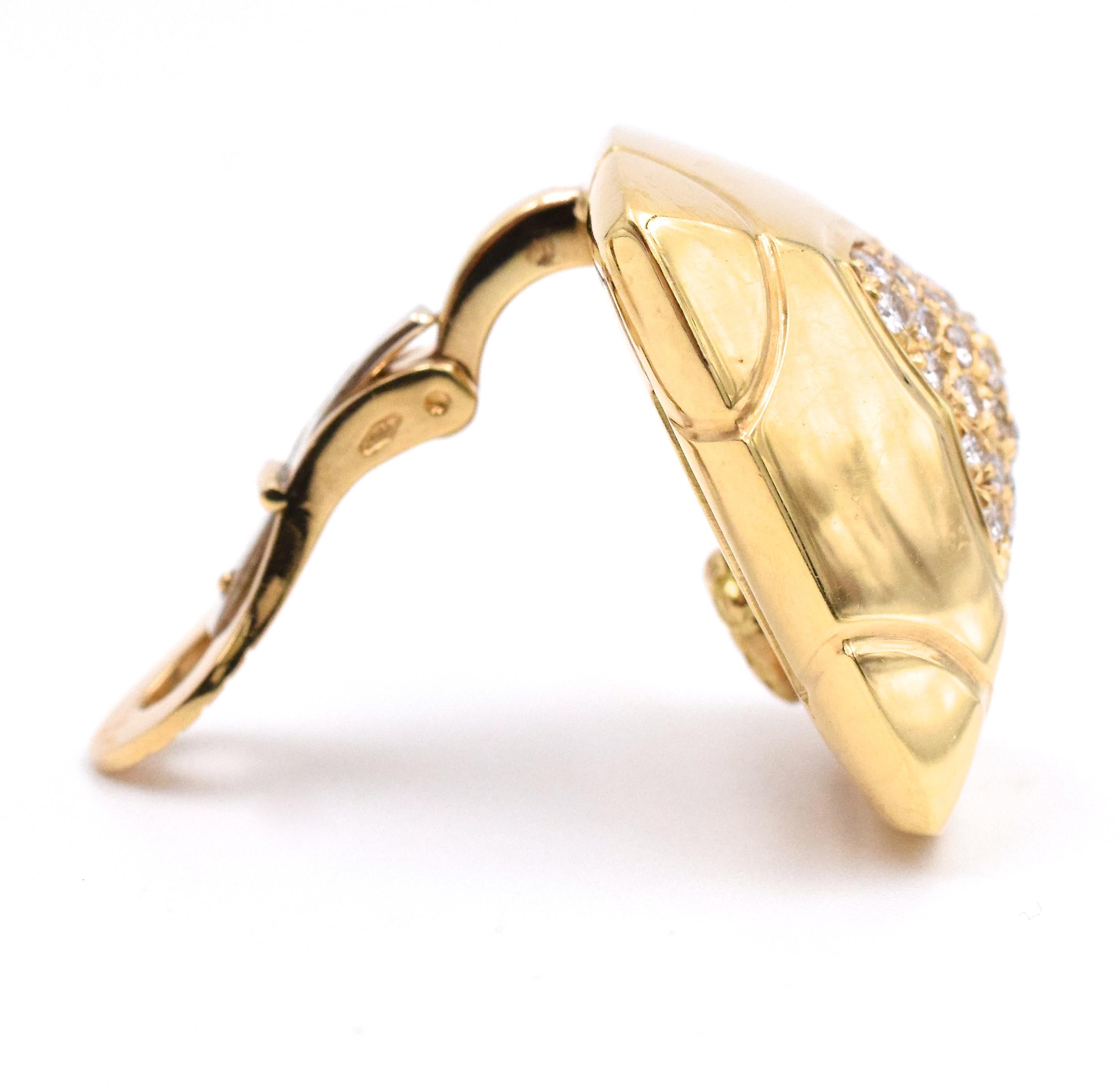 Bulgari Diamond Gold Earrings 2