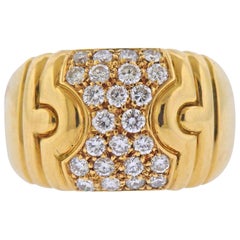 Vintage Bulgari Diamond Gold Parentesi Ring