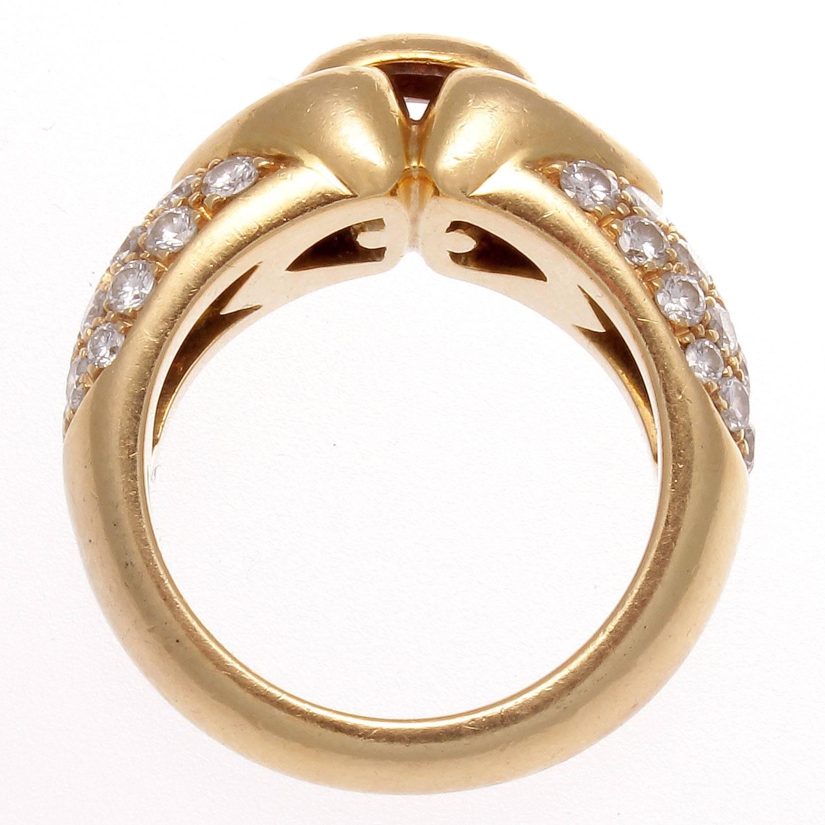 Bulgari Diamond Gold Ring In Excellent Condition In Beverly Hills, CA