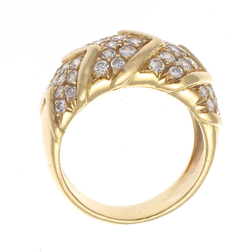 Bulgari Diamond Gold Ring In Excellent Condition In Beverly Hills, CA