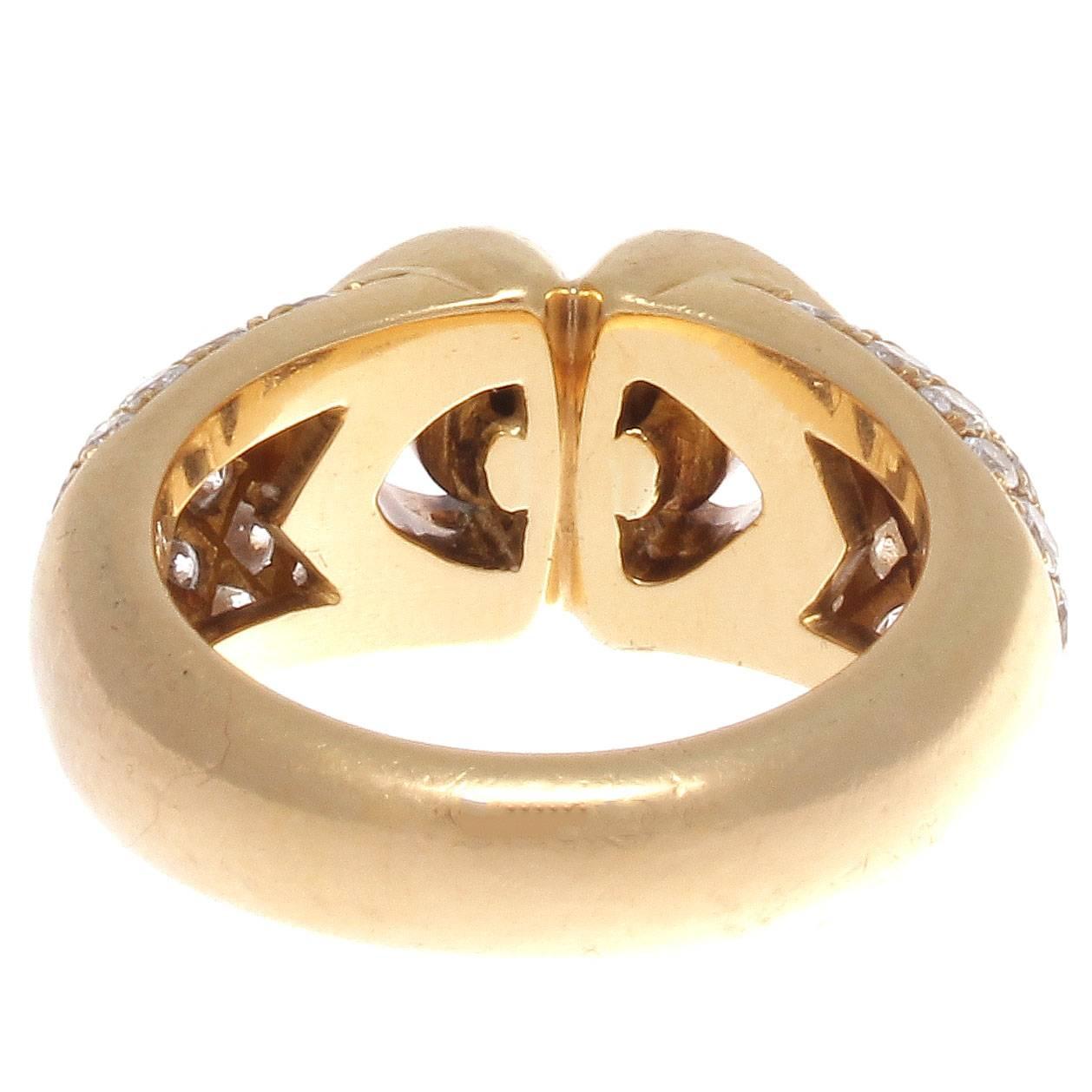 Women's Bulgari Diamond Gold Ring