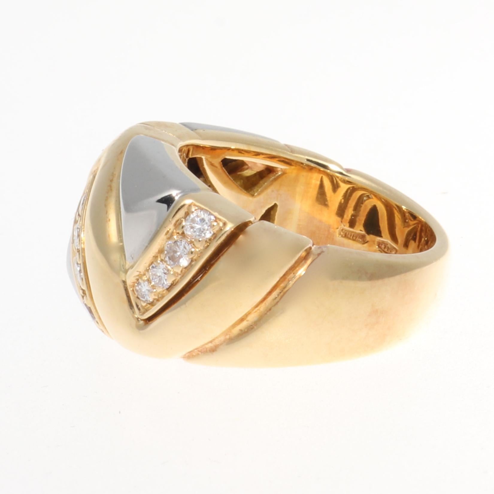 Women's Bulgari Diamond Gold Ring