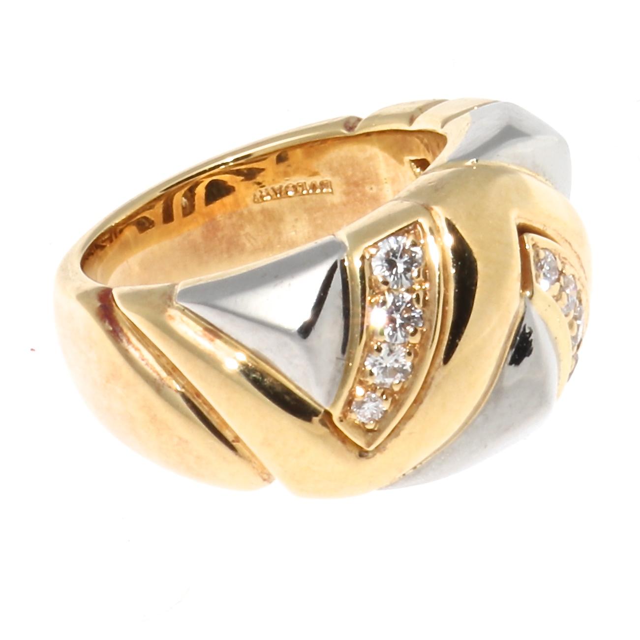 Bulgari Diamond Gold Ring 1
